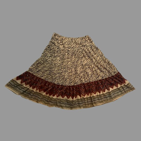 LRL Lauren Jeans Co. by Ralph Lauren cotton animal print skirt - Picture 5 of 7